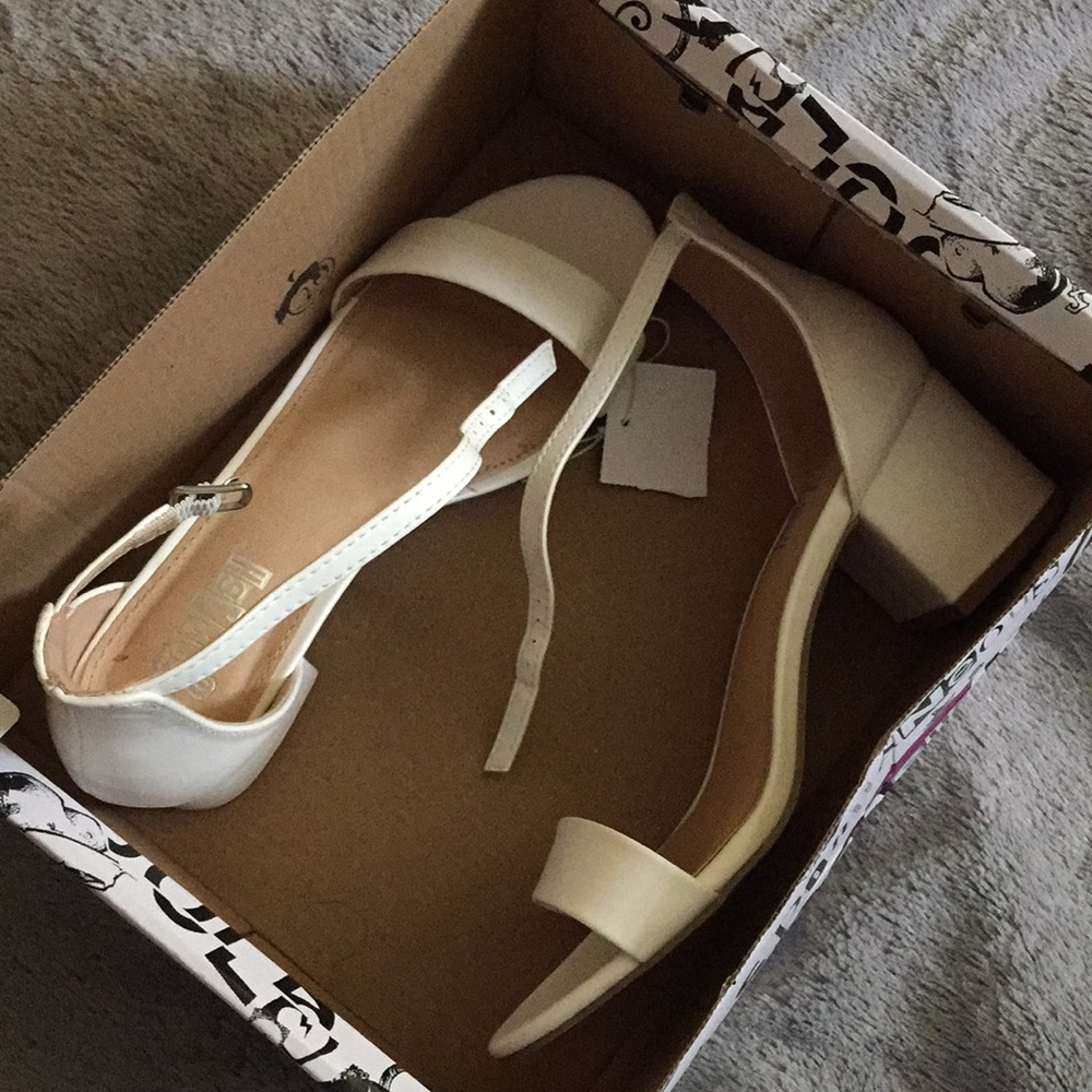 White sandals, dress shoes